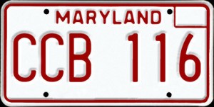 Order Lic. Plates In Maryland